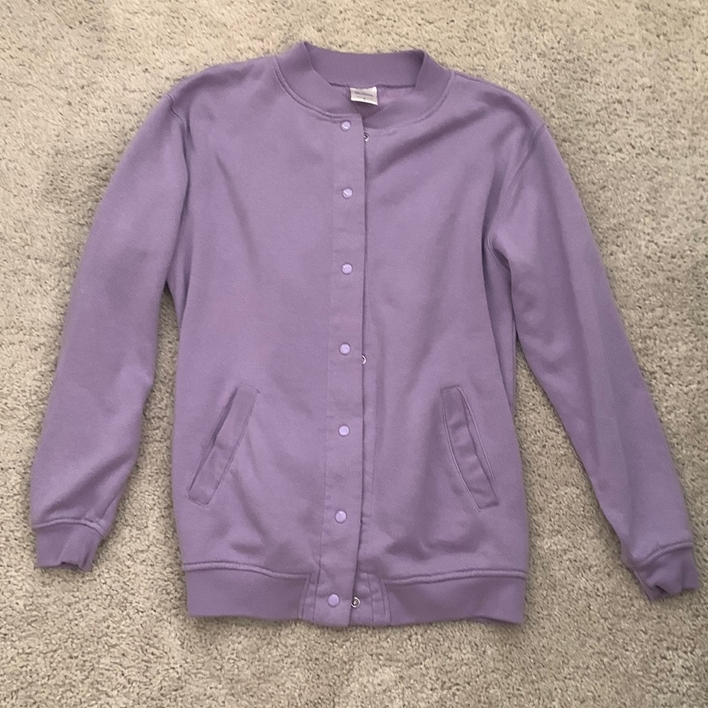 Blair Purple Fleece Bomber Jacket